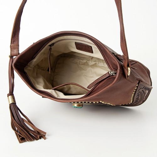 AD American Darling Messenger Hand Tooled Genuine Leather Western Women Bag - Picture 5 of 15