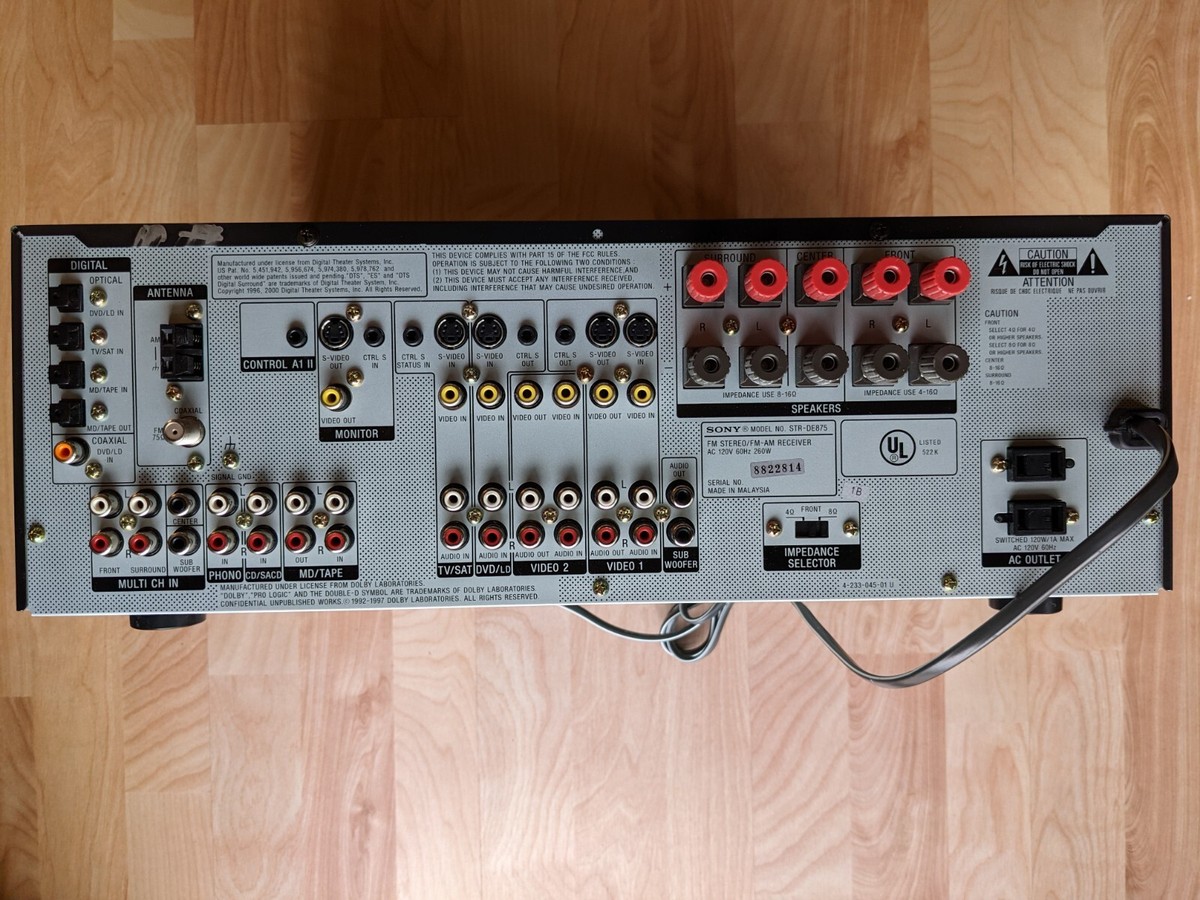 Sony STR-DE875 Receiver HiFi Stereo Vintage 5.1 Channel Home
