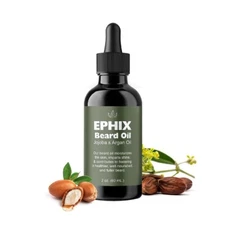 EPHIX Beard Oil Shine Condition Nourish Fuller Growth Jojoba Argan Vit E Castor