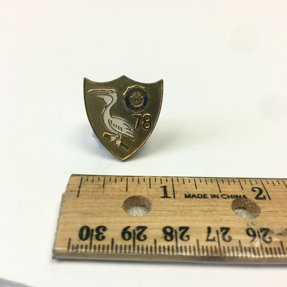 Vintage American Legion 1978 Pelican Gold Tone Pin Shield Shape ...