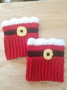 christmas boot cuffs