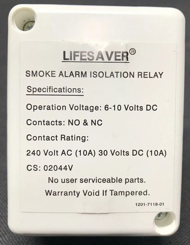PSA Lifesaver RK10A/9 Smoke Alarm Isolation Relay - Fire & Security Alarm Panels - Picture 3 of 6