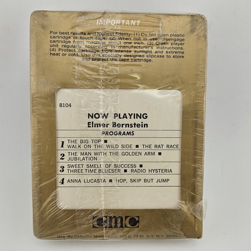 Elmer Bernstein Great Movie Themes 8 Track Sealed The Man With The Golden Arm - Picture 2 of 9