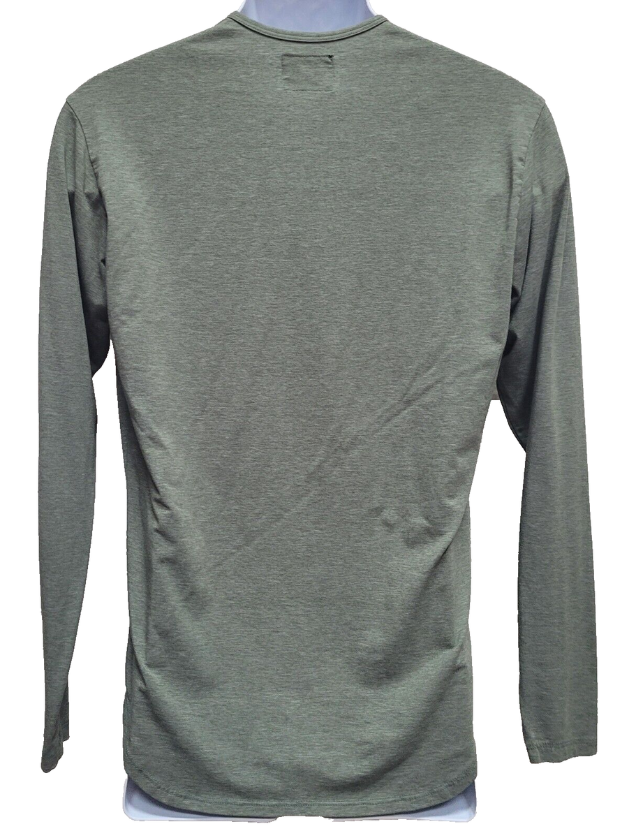 Cuts Clothing Elongated Henley Shirt Men's Small Long Sleeve Green