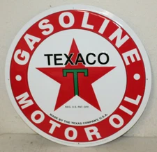 Large Vintage Style 24" Texaco Gas Station Signs Man Cave Garage Decor Oil Can