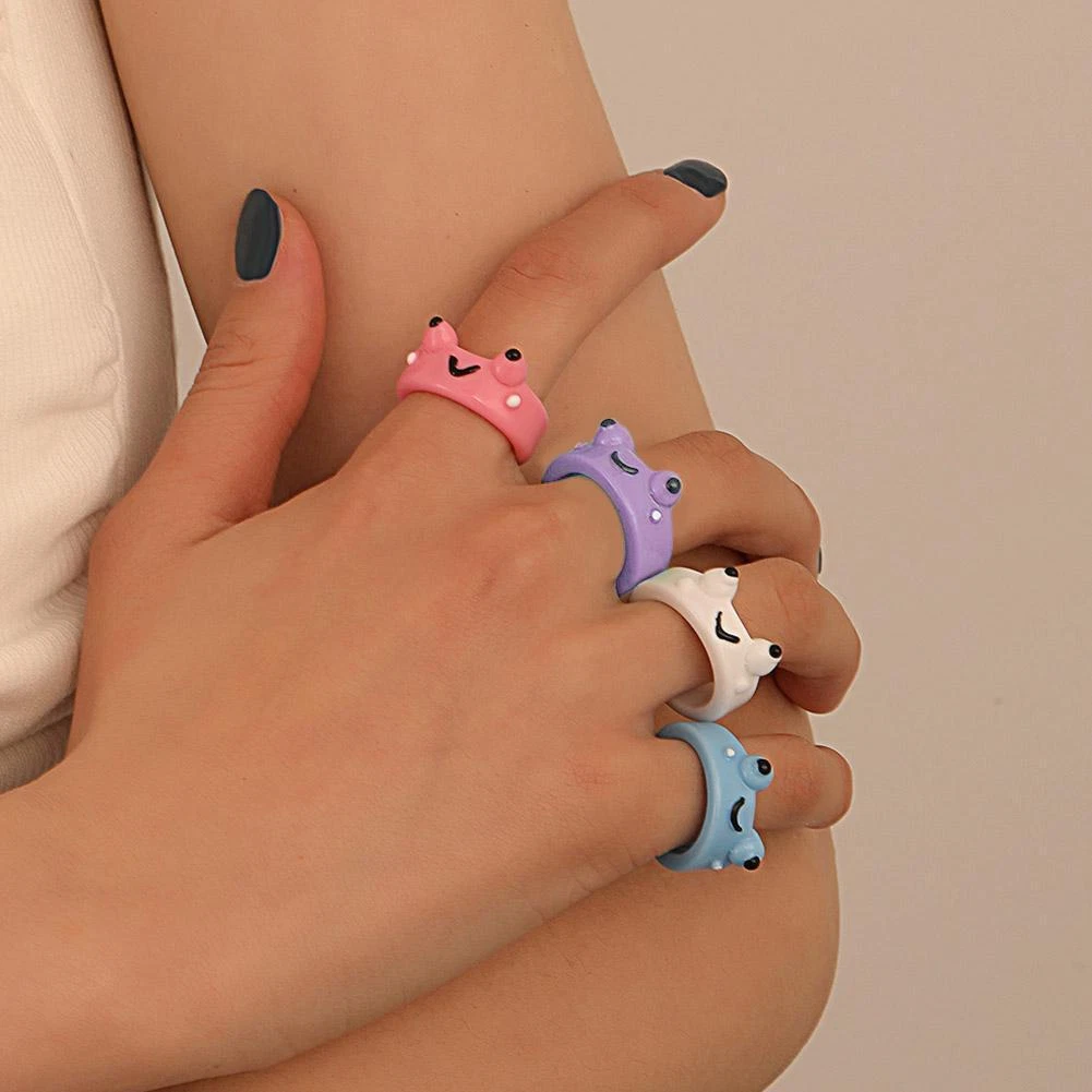 Frog Rings Cute Frog Rings Box Couple Rings Accessories Gift New