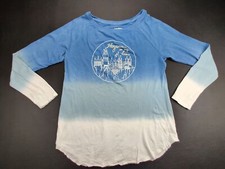 Harry Potter Wmn's Medium Blue/White Hogwarts Is My Home" Long Sleeve Shirt