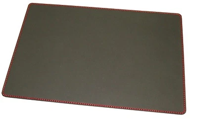 Schreibunterlage Schreibtischunterlage Echt Leder schwarz 60 x 40 cm ROTE NAHT