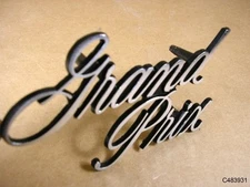 1971 1972 Pontiac Grand Prix Header Panel Script Emblem, C483931R