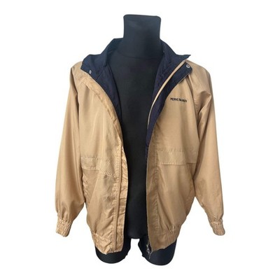Pierre Balmain Jacke Herren L Beige Leicht Reißverschluss Vintage Stil