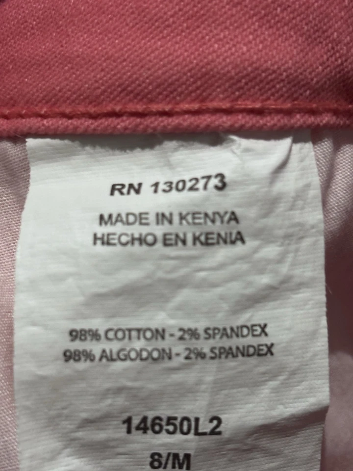 Bermudas Lee Riders para mujer rosa frente plano talla 8 m Foto 4 de 4