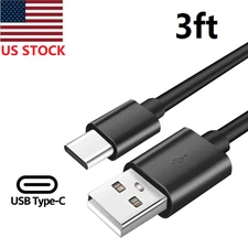 3ft USB Type C Cable USB-A to Type-C Fast Charging Data SYNC Charger Cable Cord