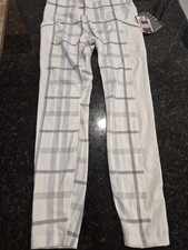 Avia Workout Pants Brushed Pld Leggings White And Grey Size Small New With Tags