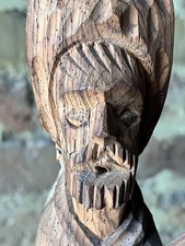 vintage carved woodcutter, characterful. 20X4CMS
