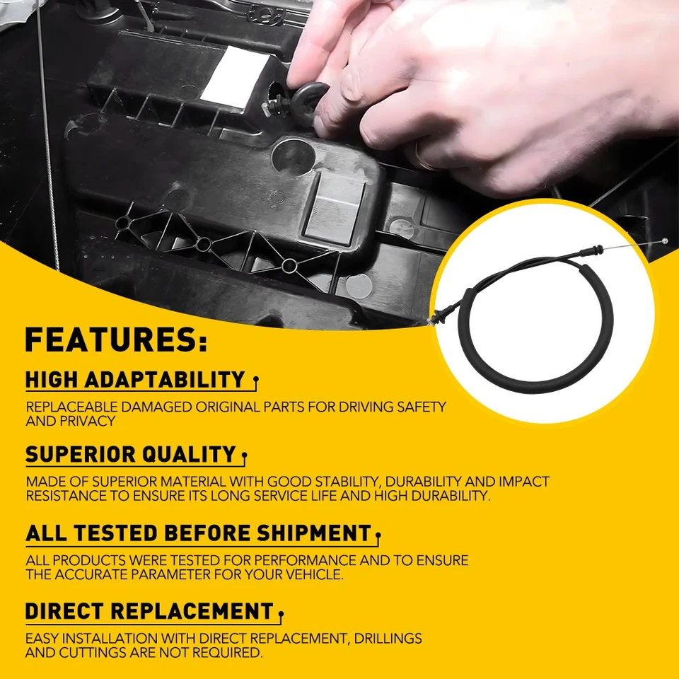 Cable de cierre de puerta trasera derecha/izquierda 55275106 2 piezas para Dodge Ram 1500 2500 3500 1998-2002 Foto 4 de 4