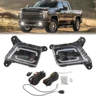 LED Fog Lights+DRL For 2019-20 21 22 Chevy Silverado 1500 2500HD 3500HD Lamps