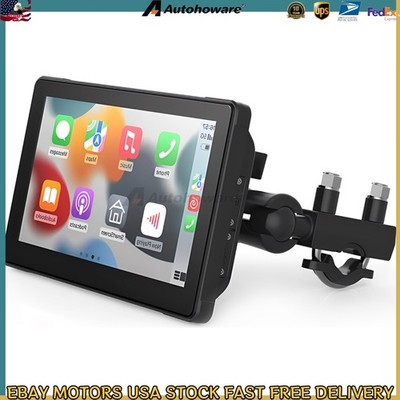 7''Motorcycle Head Unit IP67 Waterproof 1080P Lens w/Carplay Android/Touch Screen