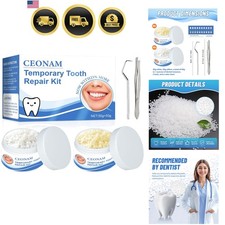 Tooth Repair Kit - 3.5 oz Temporary Fake Teeth Replacement Beads Kit in White...