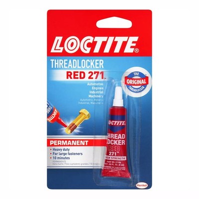 Loctite Threadlocker Red 271 - Permanent Thread Lock Glue for 1 Pack, 