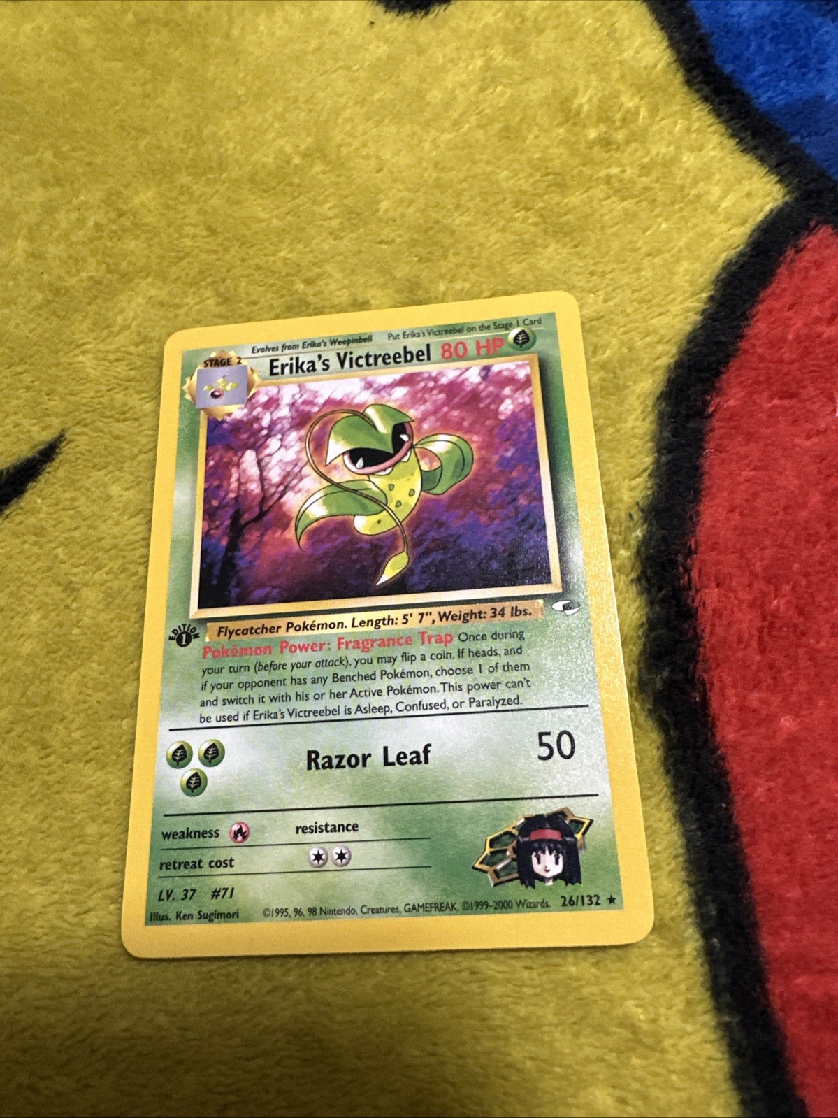 Pokemon 1st Edition Gym Heroes Erika’s Victreebel 26/132 NM/M