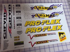 Sticker Decal Set fits 1995 ProFlex Animal Mountain Bike w/Girvin Vector 2 Fork