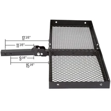 Hitch-Mounted 60" Steel Tray Folding Cargo Carrier 500lb Capacity