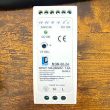 MDR-60-24 DIN Rail Switching Power Supply 24V 2.5A 60W 100-240VAC DC OK