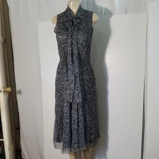 Redemption Made in Italy 100% Silk Elegant Black and White Women's Dress Size 38