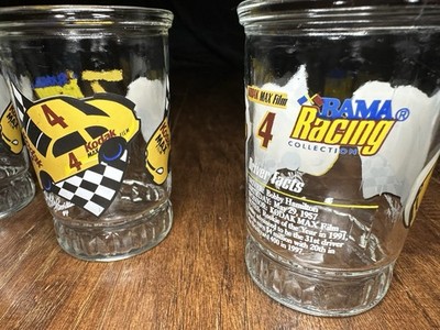 Vintage Bama Racing Collection Glass Jelly Jars ''KODAK MAX FILM #4'' Set of 4
