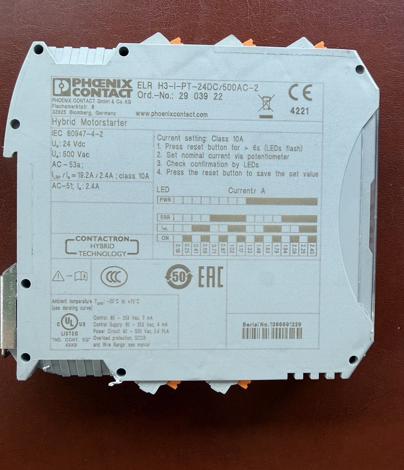 Phoenix Contact ELR H3-I-PT-24DC/500AC-2