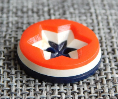 Vintage Rhodoid Button By Lea Stein Aprx: 11/16''#505-E