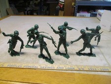 VTG Lot Marx 6" Figure WWII Green US Army Men Set Soldiers Toy J61