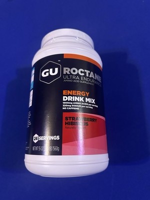 GU Roctane Energy Drink Mix (Strawberry Hibiscus) 55 Oz 24 Serving