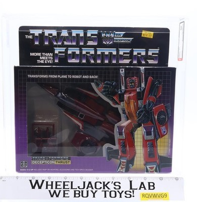 Thrust AFA GRADED 80 75/85/90 Transformers 1985 Hasbro Tape Seal No Color Break