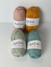 Knit Picks Comfy Worsted Yarn Knitting Craft - 109 Yards Lot of 4 New