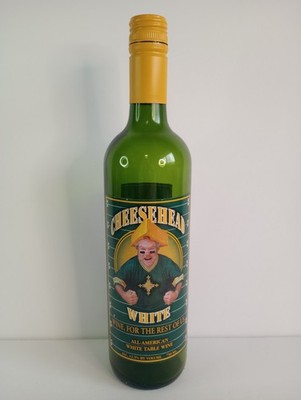 CHEESEHEAD WHITE WINE BOTTLE - Chateau St. Croix Winery Empty Green Bay Packers