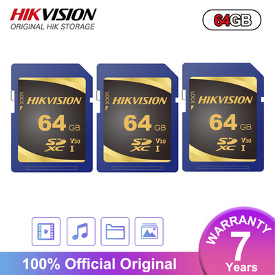 HIKVISION 3-Packs 64GB Surveillance Memory Card V30 For  IP/POE/WIfi Camera