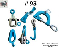 Set 93 6 Pc Auto Body Frame Machine Pulling Puller Chain Clamps Set W Hooks