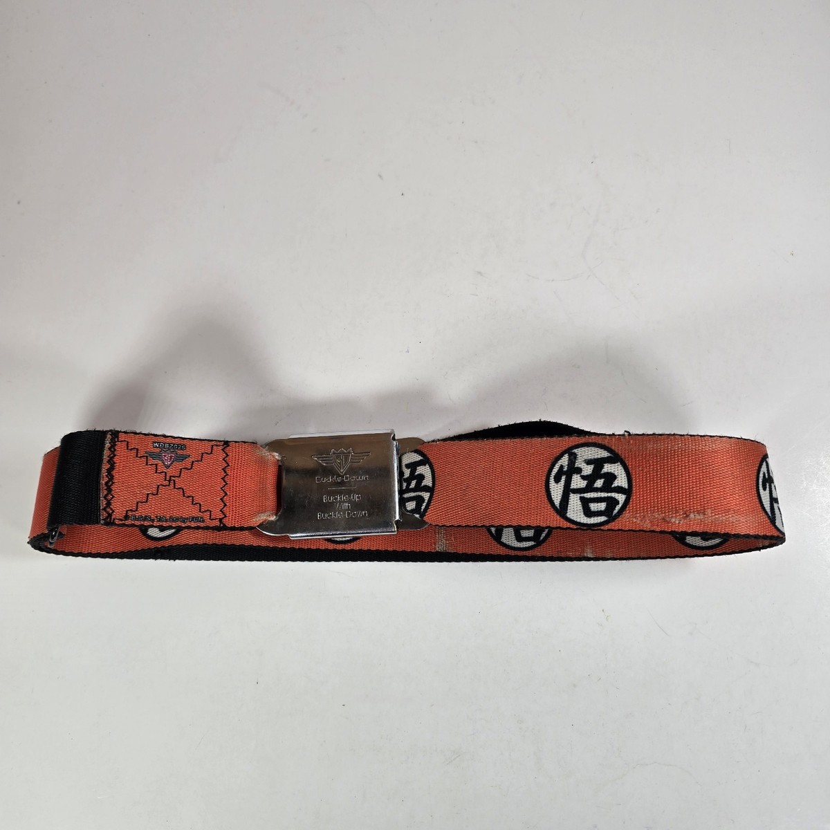 Dragon Ball Z Seatbelt Belt Orange Goku Kanji Adjustable Buckle