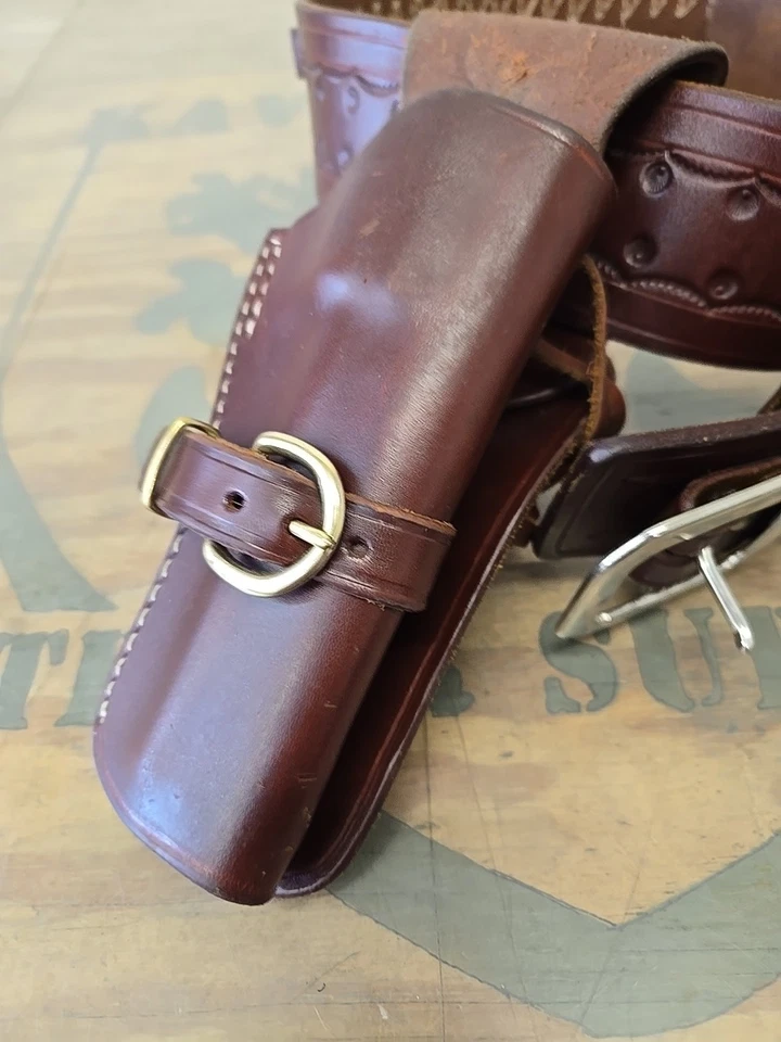 Triple K 114-15 Cheyenne Western Holster 7 1/2" RH NRA Leather Belt - Image 2 of 4