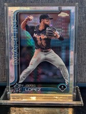 2025 Topps Chrome Baseball Otto Lopez Prism Refractor #134 Miami Marlins