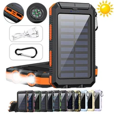 Super 800000mAh Large Capacity Portable Charger USB Solar Power Bank for Phone