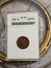 1905  1c  AU 50   Indian Head Penny   T-212