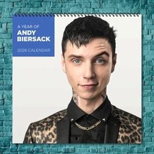 Andy Biersack 2026 Hollywood Stars Calendar, 12-Month Wall Wall Calendar