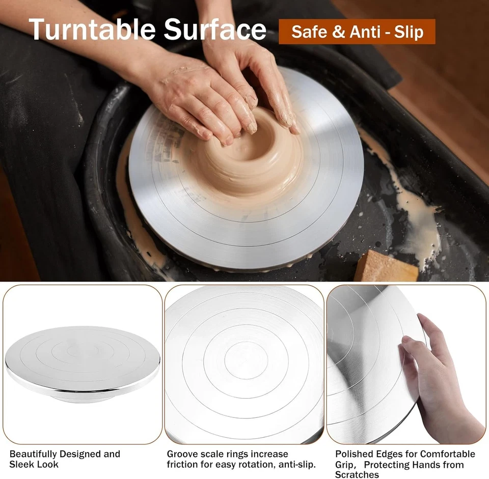 12-дюймовое двустороннее керамическое скульптурное колесо из алюминиевого сплава - Изображение 4 из 4