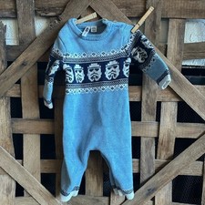 Janie and Jack Stormtrooper Star Wars One Piece Sweater Fair Isle 3 to 6 Mon 11