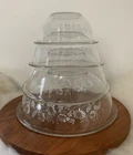 Vintage Pyrex COLONIAL MIST CLEAR Mixing Bowl Set 4 pc Set (322, 323, 325, 326)