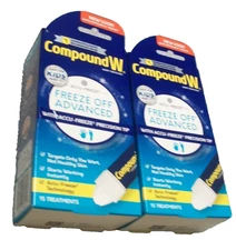 Lot of 2 Compound W Freeze Off Advanced Wart Remover w/ Accu-Freeze Exp. 1-19-26