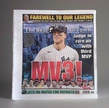 11/14/2025 NEW YORK POST MV3 AARON JUDGE MVP YANKEES NEWSPAPER NY COVER BASEBALL