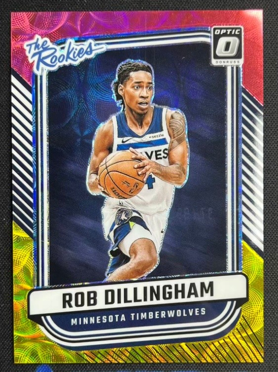 Rob Dillingham 2024-25 Panini Donruss Optic The Rookies Yellow Red /99 #5
